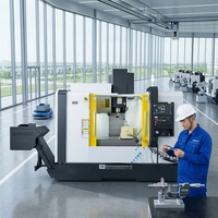 Centre d'usinage vertical KERE CNC VMC1160 FANUC certifié CE, BT40, 3/4/5 axes, changeur d'outils automatique, robuste