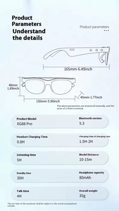 Factory price Xg88pro Smart Glasses Wireless BT Sunglasses Built-in <b>Microphone</b> <b>Speakers</b> Voice Assistant Glass for Men Women - Product Image 6