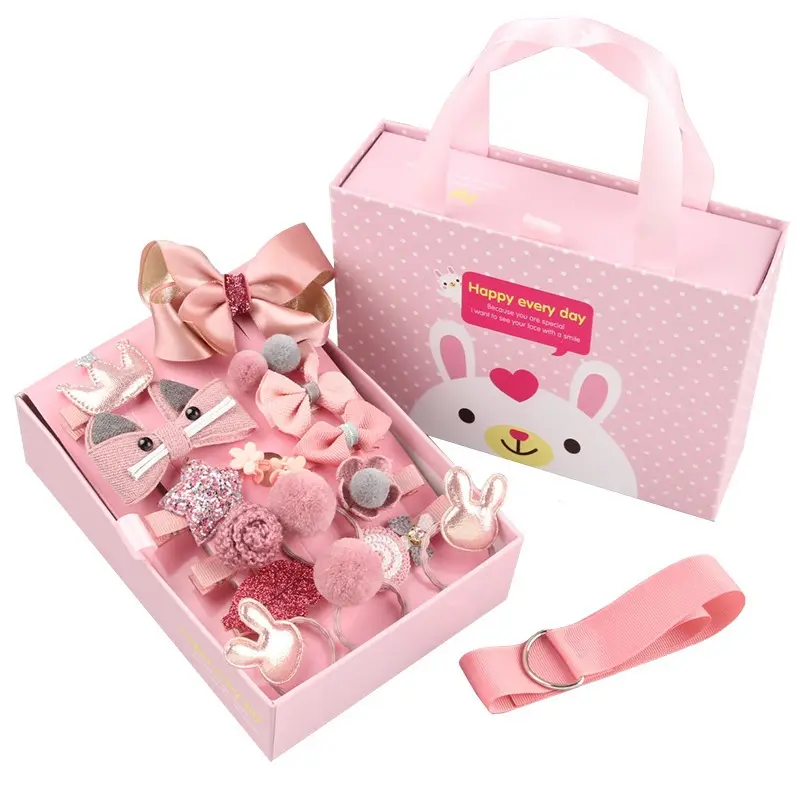 Accesorios para el cabello para niños, conjunto de regalo de cumpleaños, caja de regalos de joyería