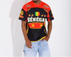 Camisetas Extra Grandes para Hombre al <span class=keywords><strong>por</strong></span> <span class=keywords><strong>Mayor</strong></span> <span class=keywords><strong>de</strong></span> Fábrica, Poliéster 200GSM, Impresión <span class=keywords><strong>por</strong></span> Sublimación, Jersey Deportivo <span class=keywords><strong>de</strong></span> Fútbol SENEGAL, Talla 6XL - Product Image 3