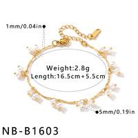 Ensemble de colliers minimalistes tendance en acier inoxydable plaqué or avec imitation perles – Bijoux délicats, élégants et polyvalents, idéal comme cadeau