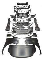 Bon prix pour Toyota Vellfire Série 30 2015-2017, mise à niveau vers le kit carrosserie 2024, lifting, accessoires automobiles, pare-chocs avec phares à LED