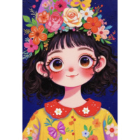 Kit de Peinture Diamant Personnalisé pour Jeune Fille avec Image, Logo et Emballage sur Mesure, MOQ 1, Dropshipping, Forets Ronds/Carrés Premium