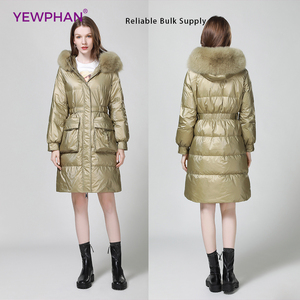 Veste en duvet personnalisée pour femmes Manteaux en duvet pour femmes Parkas De Mujer en fourrure véritable Chaqueta imperméable - Product Image 6