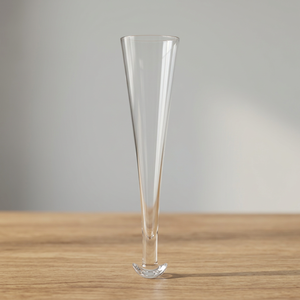 Grand vase à fleurs en verre transparent, centre de table minimaliste pour mariage - Product Image 2