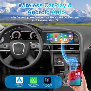 Navihua Auto Meter Gauge Android Car Radio Dual Screen for Audi A6 A6L 2005-2011 LCD Dashboard Car <b>DVD</b> <b>Player</b> Multimedia <b>Player</b> - Product Image 4