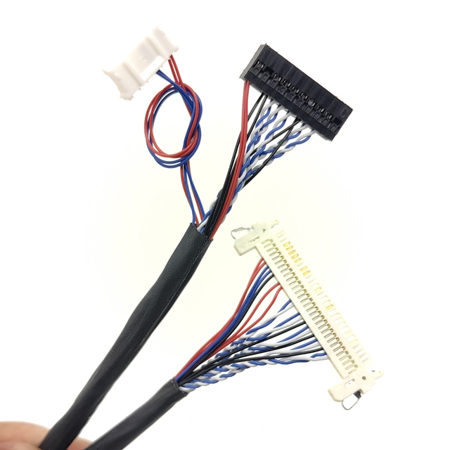 LCD Screen 30Pin LVDS Cable 2 Channel 8-Bit Support 1280x1024 Fpr 17/19inch TFT LCD Panel LVDS Cable