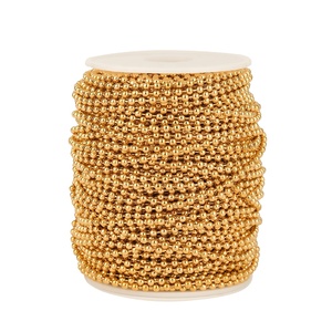 Cadena de Cuentas de Acero Inoxidable al por Mayor por Metro - Chapado en Oro PVD, Varios Tamaños para la Fabricación de Joyas - Product Image 6