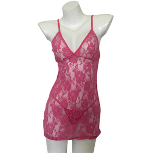 Robe de soirée mini sexy KuanZe pour femme, décolleté plongeant, dentelle transparente, bretelles, avec shorty intégré - Product Image 4