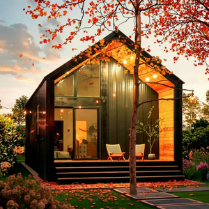 Brillante Casa Triangular Prefabricada de Madera, Ecológica, Duradera, Impermeable, Resistente al Fuego y de Energía Solar - Product Image 1