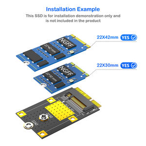 อะแดปเตอร์ <span class=keywords><strong>M</strong></span>.2 NGFF Key-B เป็น MSATA สำหรับ SSD ขนาด 2230/2242 วัสดุ PCB มีสินค้าในสต็อกสำหรับใช้กับเดสก์ท็อป/แล็ปท็อป - Product Image 4