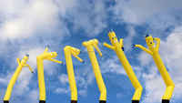Concessionnaire automobile de 20 pieds, danseur d'air vert, danseur gonflable, danse, tube de Santa, ballon danseur du ciel