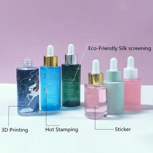 Emballage personnalisé pour huile capillaire cosmétique avec logo imprimé sur écran, flacon et pot en verre ombré de luxe pour soins de la peau 30 ml, OEM/ODM - Product Image 4