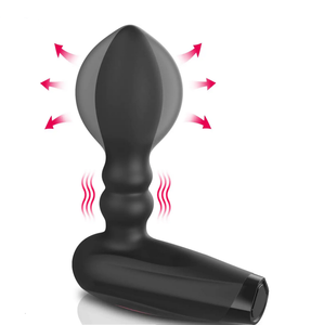 Automatisches aufblasbares Anal Vibrator Prostata-Massage gerät mit 10 Vibrations-und Erweiterungs modi, wiederauf ladbarer Silikon-Vibrations stopfen - Product Image 1
