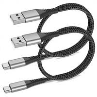 Câble de charge rapide tressé USB-A vers USB-C pour voiture, téléphone, tablette (iPhone 15/16/Pro Max/S24/S23 Ultra)