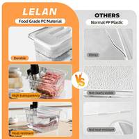 Conteneur Sous Vide en Plastique PC Haute Transparence 11L, Boîte de Bain-Marie Visible Compatible avec la Plupart des Circulateurs à Immersion pour la Préparation des Repas Familiaux