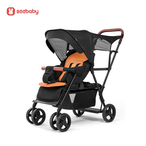 OEM T12 du lịch Twin Xe đẩy em bé thiết kế mới màu đen có thể gập lại đôi xe đẩy nhẹ và phổ biến cho trẻ sơ sinh - Product Image 6