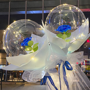 Led Luminous Balloon Rose Bouquet Transparent Bobo <strong>Ball</strong> Rose Gift Balloons for Birthday Party Valentine's Day Wedding Decoration - Product Image 3