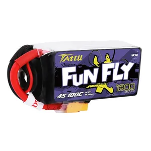 Batterie LiPo <span class=keywords><strong>TATTU</strong></span> <span class=keywords><strong>FUNFLY</strong></span> originale 14,8 V 1300 mAh 100C pour hélicoptère RC, quadricoptère, drone de course FPV, pièces de drone <span class=keywords><strong>4S</strong></span> UAV - Product Image 3