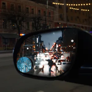 Miroir d'angle mort de rétroviseur de voiture convexe sans cadre en verre rond de haute qualité