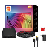 Kit de rétroéclairage intelligent pour écran, bande LED RGBIC pour moniteur de jeu, téléviseur, PC, éclairage d'ambiance, contrôle par application 2.1