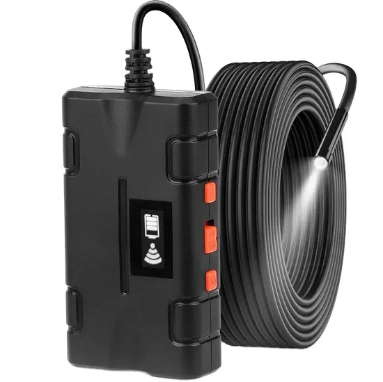 F270 WiFi endoscopio cámara de mano 1080P endoscopio impermeable 8mm lente 8LED inalámbrico boroscopio inspección Cámara 2m cable duro