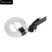 Câble de charge rapide 2 en 1 avec support de téléphone 60W, support mains libres pliable, chargeur de bureau, voiture, voyage