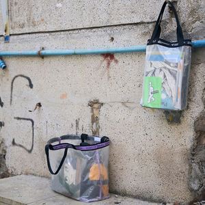 Sac fourre-tout urbain léger en PE, imperméable, semi-transparent, avec fermeture éclair et poignée renforcée pour les trajets quotidiens, les voyages et le shopping - Product Image 5