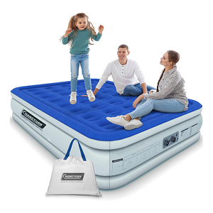 Colchón de cama de aire inflable tamaño Queen de PVC flocado cómodo personalizado hipoalergénico con bomba integrada - Product Image 3