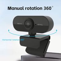 Webcam Mini Full HD 1080P dengan Mikrofon untuk Laptop, Komputer Desktop, Kamera Web USB untuk Siaran Langsung, Konferensi Video, dan Pekerjaan