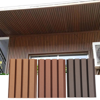 Panneau de persienne de tube carré en Wpc co-extrusion de haute qualité panneau de revêtement extérieur en Wpc pour jardin préfabriqué
