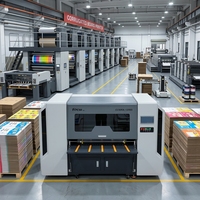Machine d'impression en une seule passe pour carton ondulé, sacs de courses et boîtes à pizza, avec impression CMJN