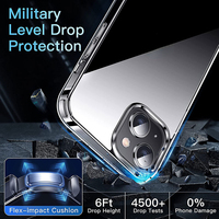 Coque de téléphone portable en TPU transparent pour iPhone 14 11 12 13 Pro XS Max X XR housse de Protection d'objectif pour iPhone 7 8 6S Plus SE couverture arrière