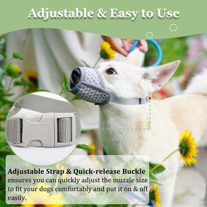 Mascherina di museruola per cani in Nylon traspirante-controllo della corteccia Anti morso per cani di piccola taglia media - Product Image 4