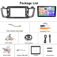 Cadre stéréo de voiture Podofo Android 10 pouces 4 + 64G sans fil Carplay Android Auto pour Toyota RAV4 2013-2019 IPS DSP GPS RDS WIFI