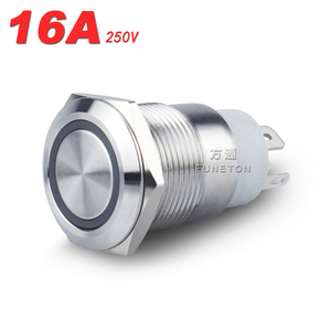 زر كهربائي 19Q-K40، زر تشغيل من الفولاذ المقاوم للصدأ، زر صغير 250 فولت - Product Image 3