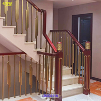 CAROLA Poteau d'escalier moderne en laiton de haute qualité, décoratif pour villa/terrasse, balustrade, main courante, bronze/noir/or K