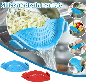 Adjustable Silicone Clip on Pot Strainer Reusable Eco-Friendly Pasta Strainer with <b>Stand</b> for Pots Pans Bowls Kitchen Accessories - Product Image 5