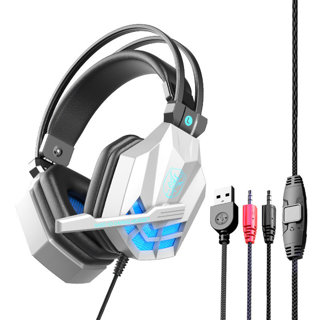 Professional Cheap Soyto SY850MV Wired Headset RGB Light Noise Cancelling Gaming Headphones Over Ear Kids Earphone