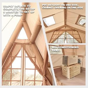 Tente pour 8-10 personnes, grand abri familial gonflable, installation rapide, plage, pique-nique, <span class=keywords><strong>camping</strong></span> et rassemblement en plein air - Product Image 2