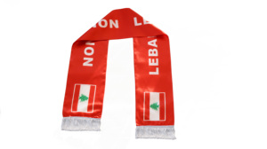 Écharpe Drapeau du Liban en Gros, Produits Personnalisés pour Supporters de Football, Écharpe Drapeau National, Écharpes à Pompons, Châle - Product Image 4