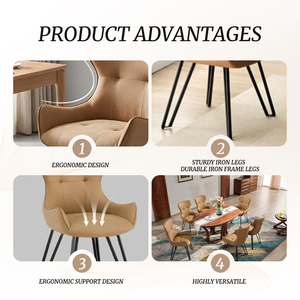 Chaise de salle à manger contemporaine en cuir PU <span class=keywords><strong>italien</strong></span>, finition chromée, écologique, durable, portable, pour la maison, le bureau, l'hôtel - Product Image 3