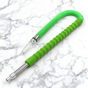 Tuyaux en plastique pour narguilé en aluminium bicolore rouge et bleu, accessoires pour narguilé, narguilé, tabac, fournitures pour fumer à domicile - Product Image 5