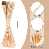 Brochettes en bambou biodégradables écologiques - Bâtonnets de barbecue ronds personnalisés en gros 20/30/35cm, de qualité alimentaire pour barbecue et événements