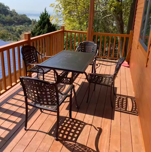 Set di Tavoli e Sedie Portatili in Stile Europeo per Cortile, Balcone e Spazi Aperti - Combinazione di <span class=keywords><strong>Tavolo</strong></span> da Tè e <span class=keywords><strong>Tavolo</strong></span> Lungo in Lega di Alluminio - Product Image 2