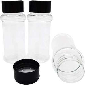 Frascos Redondos de Plástico PET de 100 ml para Especias, Transparentes, con Tapas Mezcladoras para Pimienta y Sal, Venta al Por Mayor Personalizada - Product Image 5