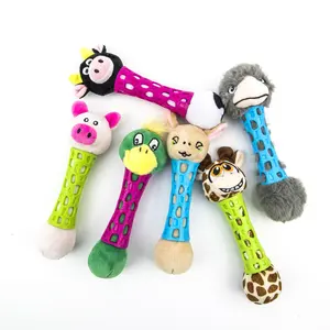 All Kinds of Animal-shaped TPR Molar Pet Dog Toy Plush Squeaky Dog Chew Toys