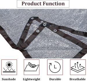 Voile d'<span class=keywords><strong>ombrage</strong></span> rectangulaire en aluminium et HDPE, protection UV argentée, taux d'<span class=keywords><strong>ombrage</strong></span> 30%-95%, <span class=keywords><strong>toile</strong></span> d'<span class=keywords><strong>ombrage</strong></span> pour usage <span class=keywords><strong>agricole</strong></span> - Product Image 5