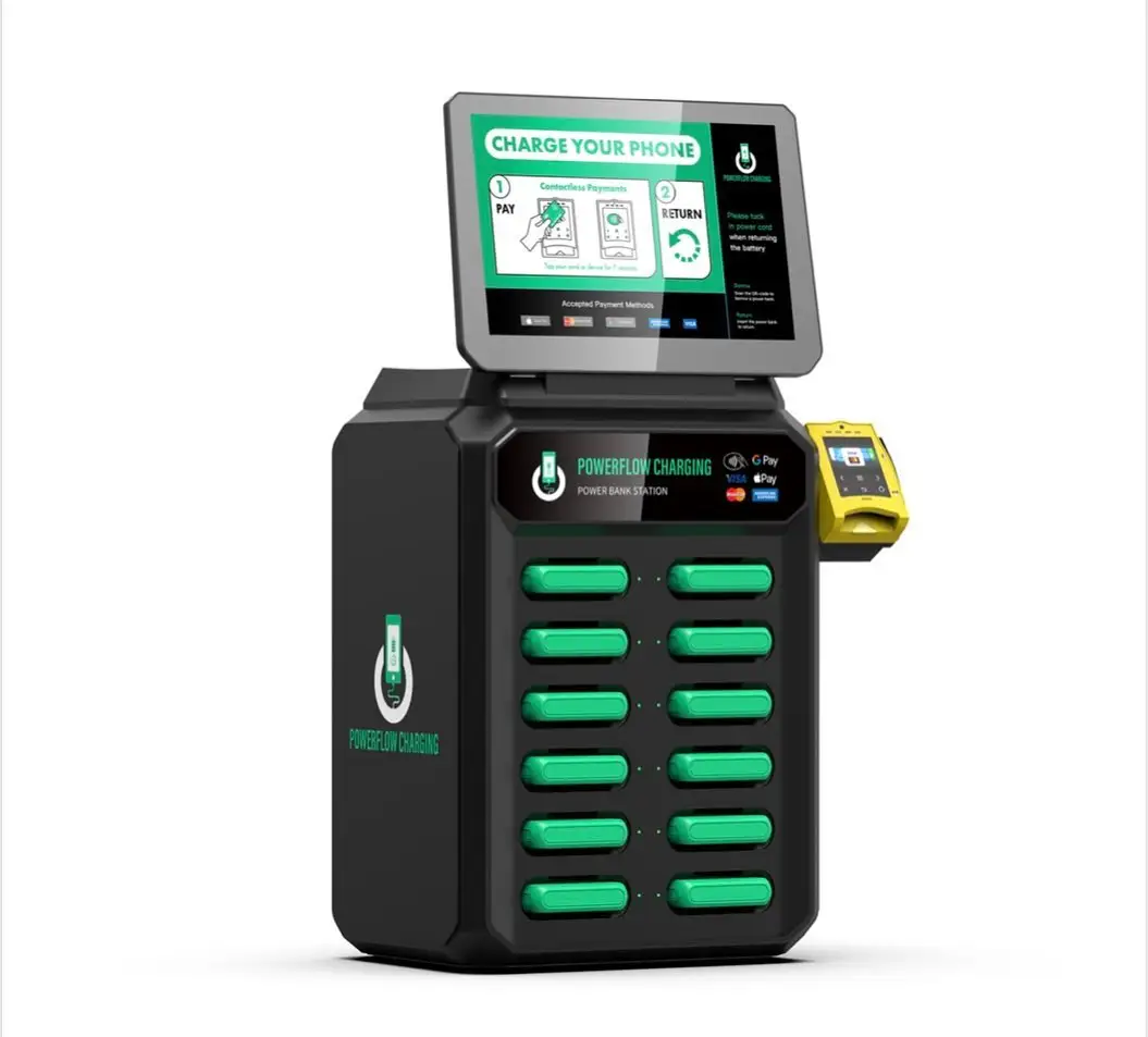 Innovatieve Producten 2023 Openbare Telefoonoplaadautomaat Nfc Delen Powerbank Kiosk