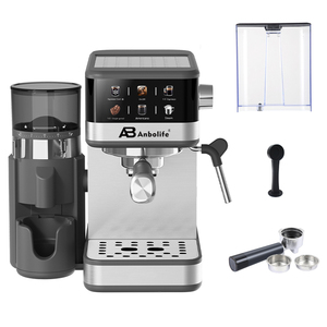 <span class=keywords><strong>Machine</strong></span> <span class=keywords><strong>à</strong></span> <span class=keywords><strong>café</strong></span> <span class=keywords><strong>expresso</strong></span> compacte Anbolife Factory 20 bars <span class=keywords><strong>avec</strong></span> moulin intégré, <span class=keywords><strong>filtre</strong></span> double en acier inoxydable, contrôle de la température, OEM - Product Image 2